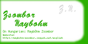 zsombor maybohm business card